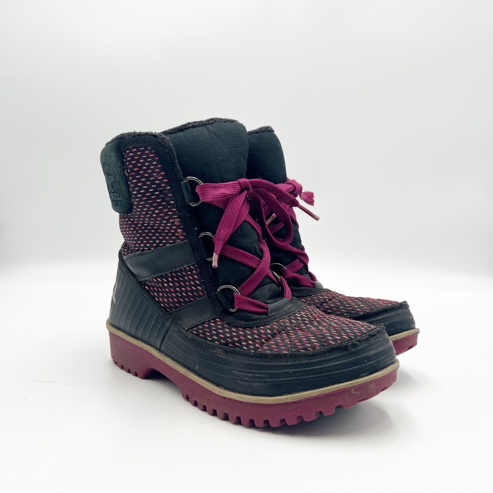 Sorel Tivoli II Black and Pink Winter Boots